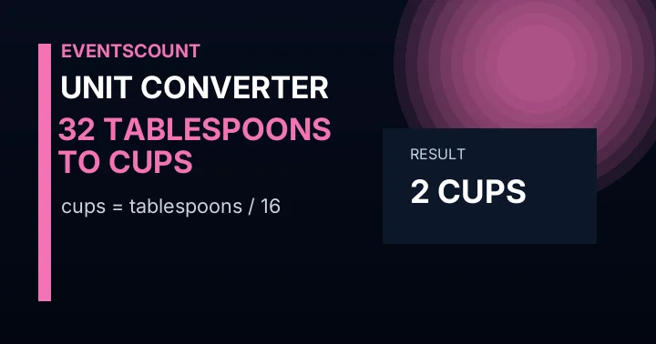 32 Tablespoons To Cups