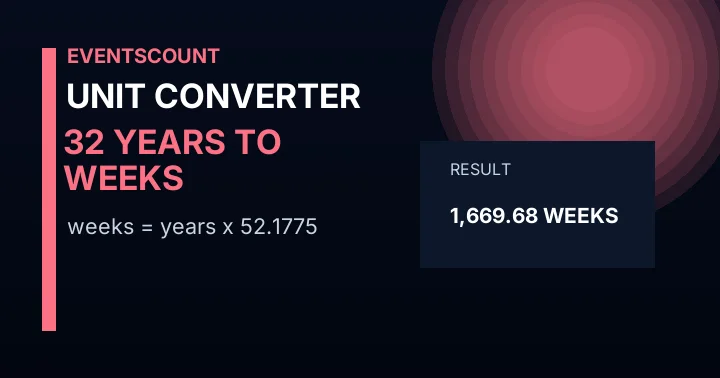 32 Years To Weeks