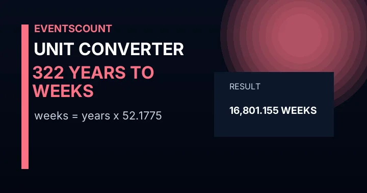 322 Years To Weeks