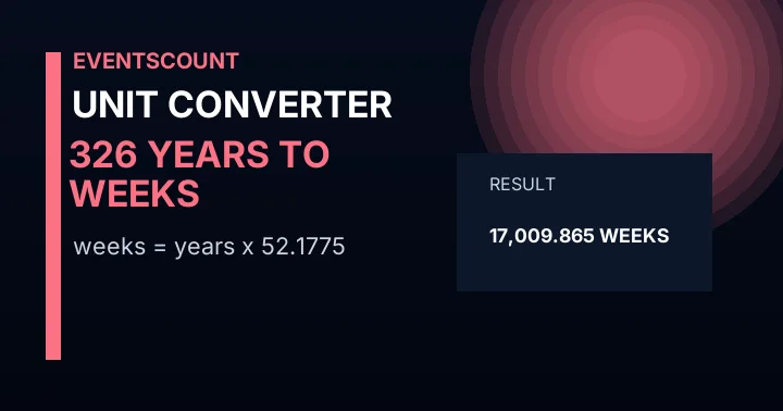 326 Years To Weeks