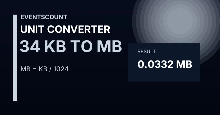 34 KB To MB