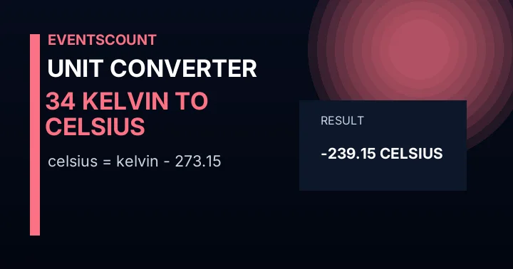 34 Kelvin to Celsius