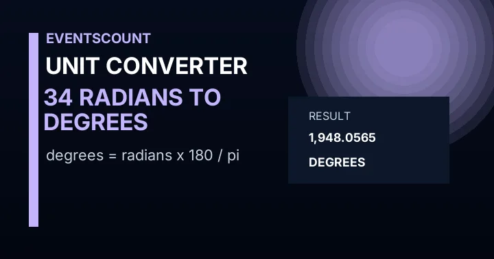 34 Radians To Degrees