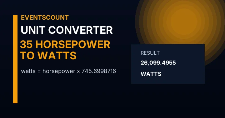 35 Horsepower To Watts