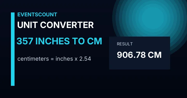 357 Inches To Cm