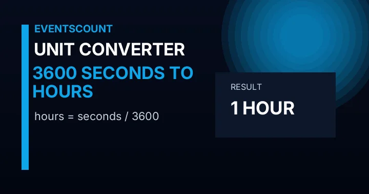 3600 Seconds To Hours
