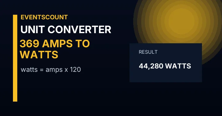 369 Amps To Watts
