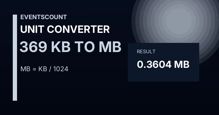 369 KB To MB