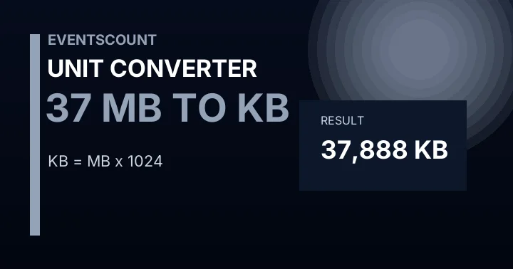 37 MB To KB