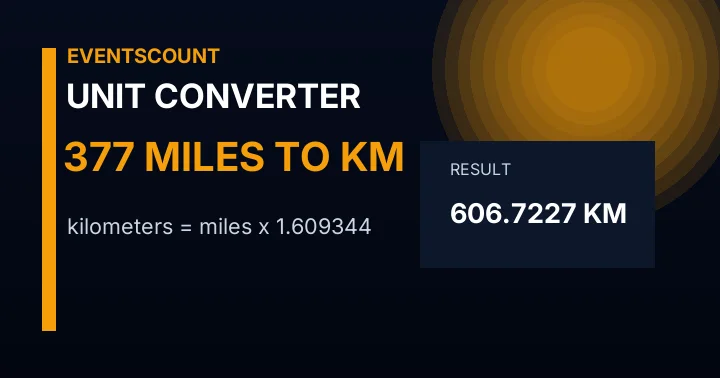 377 Miles To Km