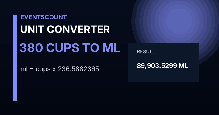 380 Cups To Ml