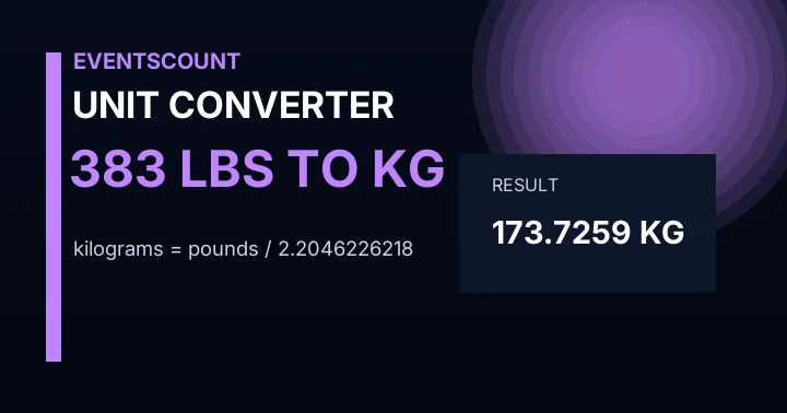 383 Lbs To Kg