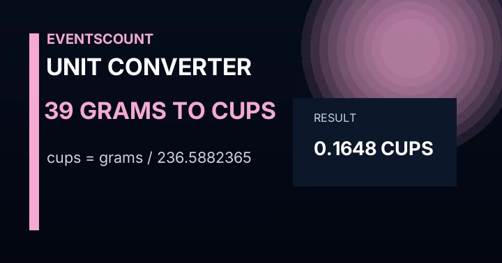 39 Grams To Cups