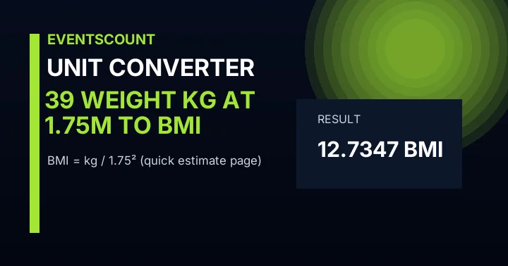 39 Weight Kg At 1.75m To BMI