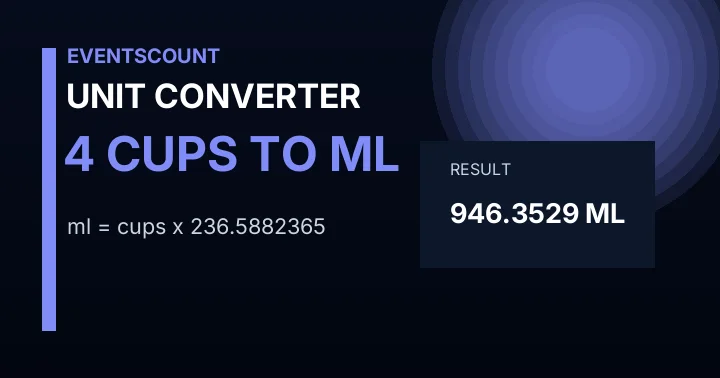 4 Cups To Ml