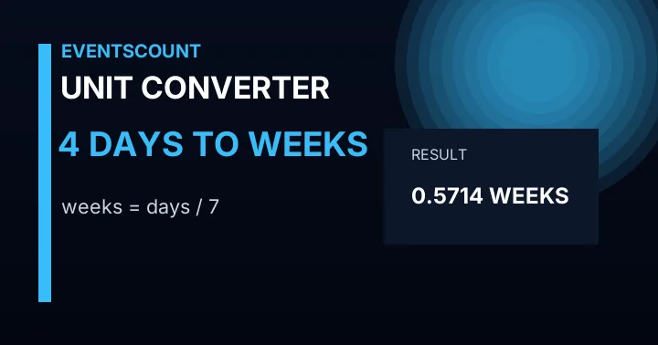 4 Days To Weeks