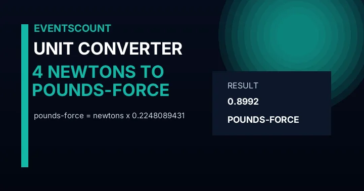 4 Newtons To Pounds-force