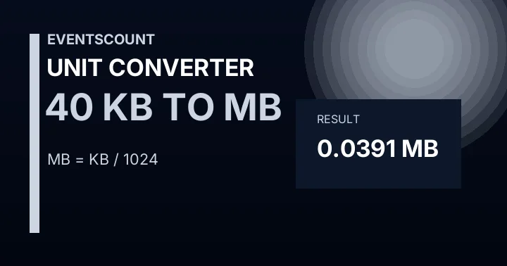 40 KB To MB