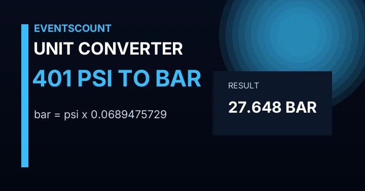 401 Psi To Bar