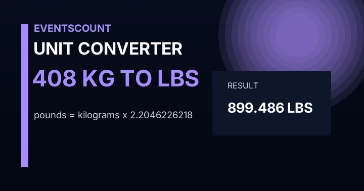 408 Kg To Lbs