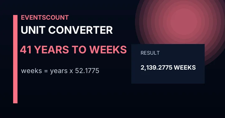 41 Years To Weeks