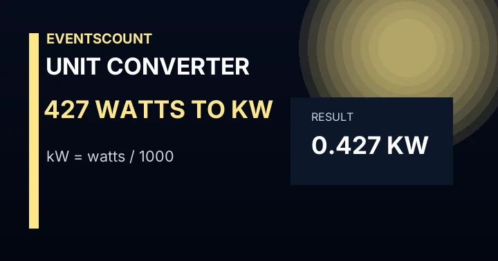 427 Watts To KW