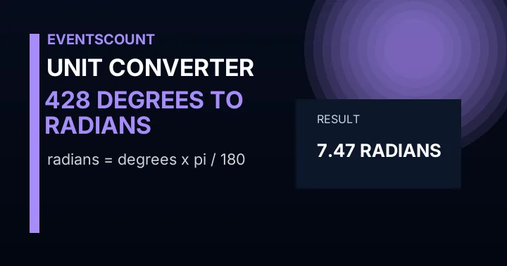 428 Degrees To Radians