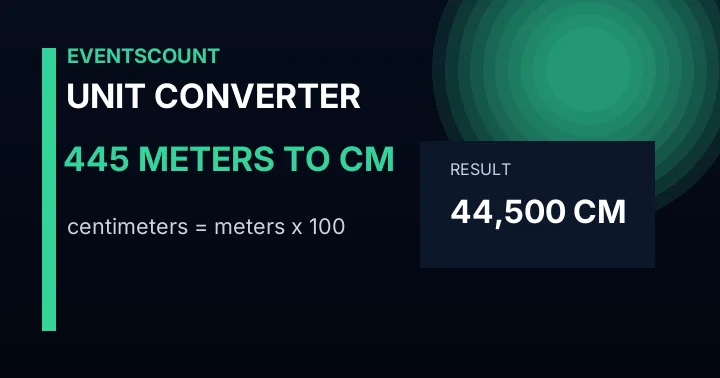 445 Meters To Cm
