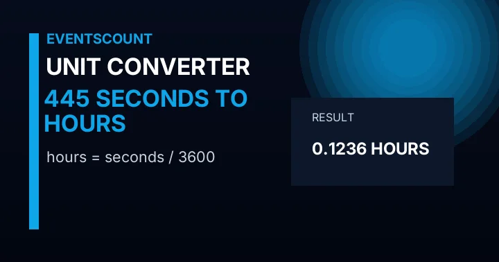 445 Seconds To Hours