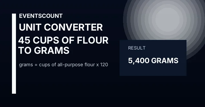 45 Cups Of Flour To Grams
