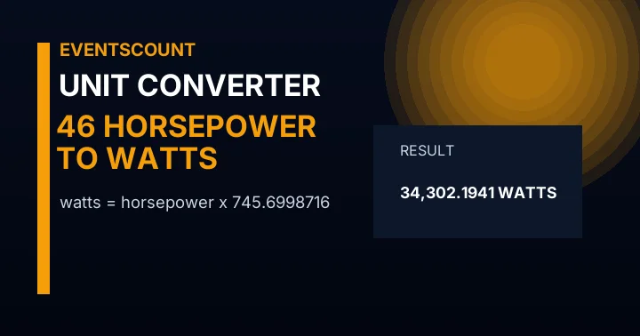 46 Horsepower To Watts