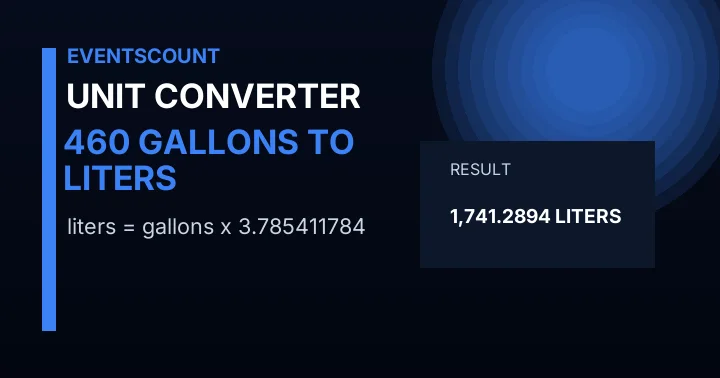 460 Gallons To Liters