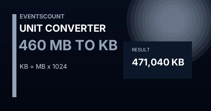 460 MB To KB