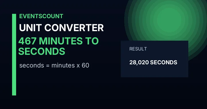 467 Minutes To Seconds