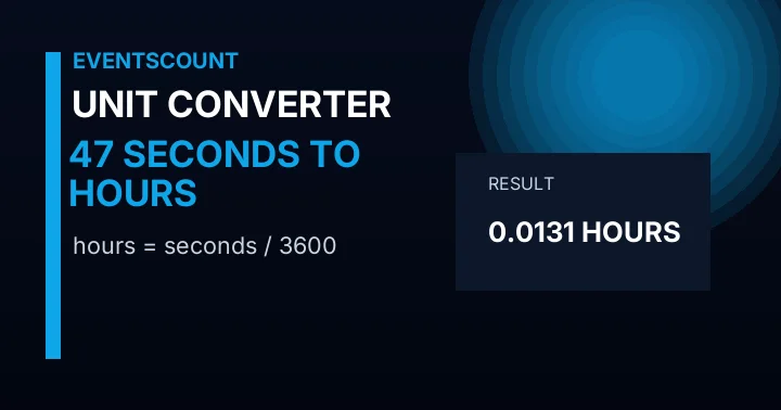 47 Seconds To Hours