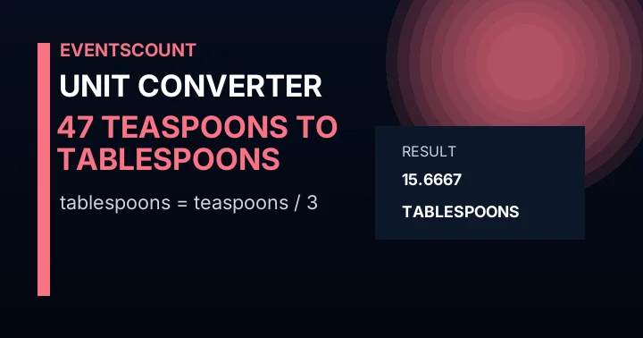 47 Teaspoons To Tablespoons