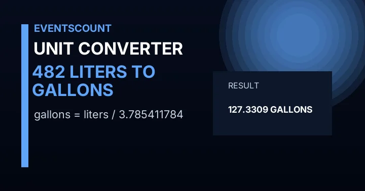 482 Liters To Gallons