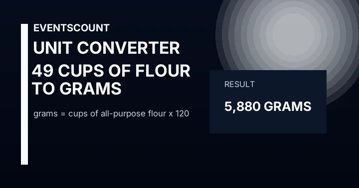49 Cups Of Flour To Grams
