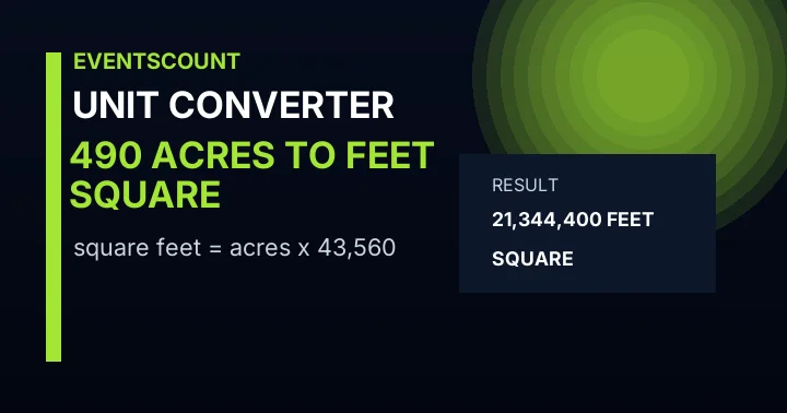 490 Acres To Square Feet