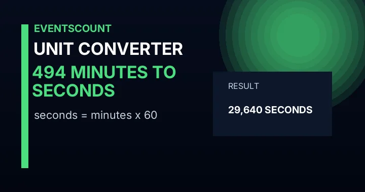 494 Minutes To Seconds