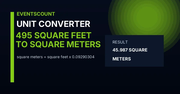 495 Square Feet To Square Meters