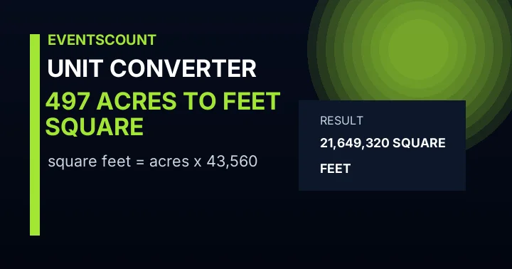 497 Acres To Square Feet
