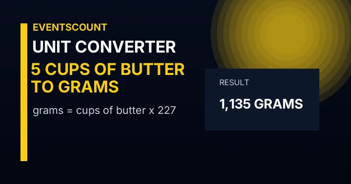 5 Cups Of Butter To Grams