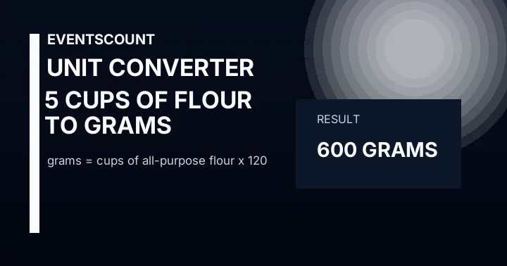 5 Cups Of Flour To Grams