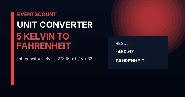 5 Kelvin To Fahrenheit