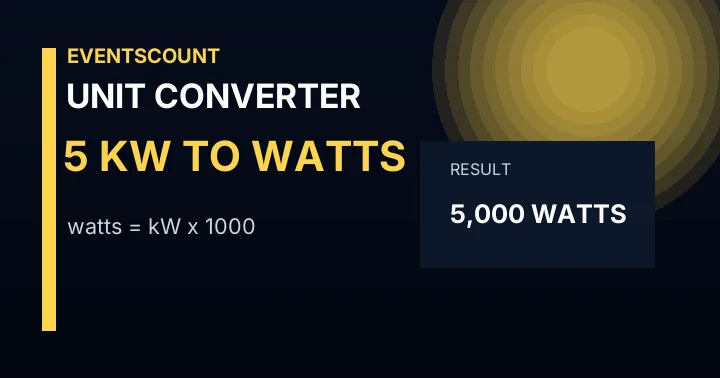 5 KW To Watts
