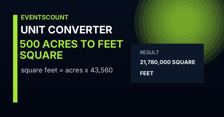 500 Acres To Square Feet