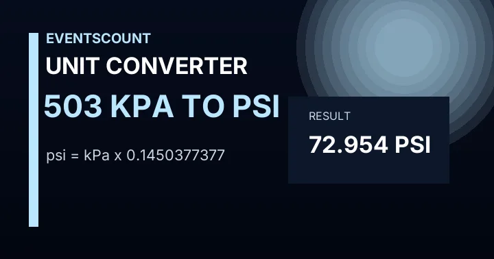 503 KPa To Psi