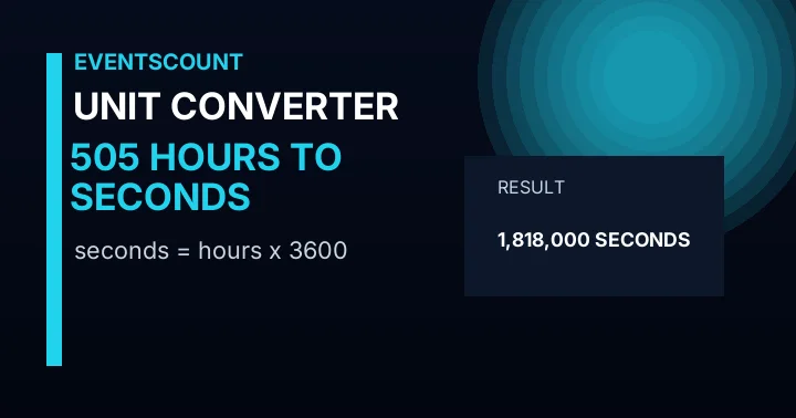 505 Hours To Seconds