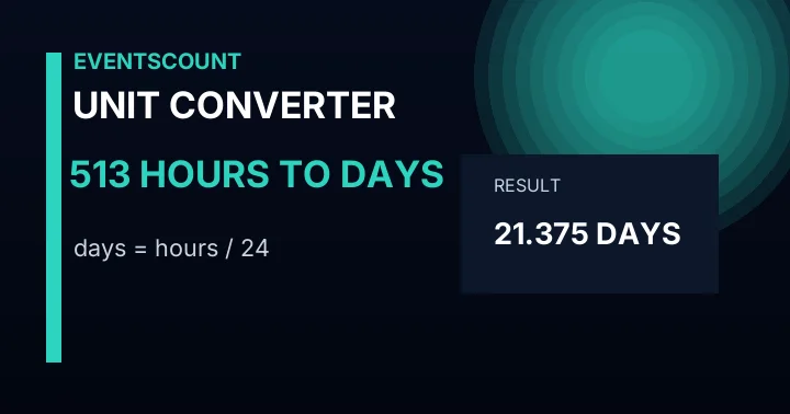 513 Hours To Days